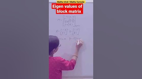 @eigen values🤔 of block matrix😲 in 5 sec by trick 🥳#shorts #youtubeshorts #shortvideo #maths #trick