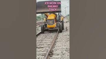 JCB Work On Railway line #railway #train #indian #shortvideo