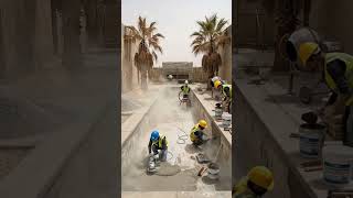This Pool Plastering Technique is Unreal #construction #process