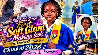 My Lil Sis First Soft Glam Makeup look for Graduation Pic Day Class of “26 || Makeup💄, Photoshoot 📸 screenshot 3