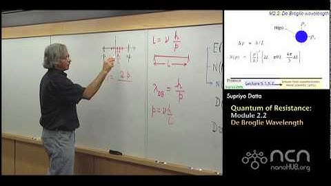 nanoHUB-U Fundamentals of Nanoelectronics I: M2.2 Quantum of Resistance - de Broglie Wavelength