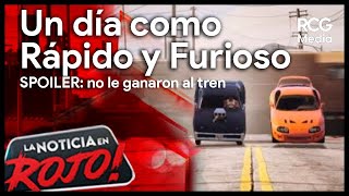 Quisieron ganarle al tren y no pudieron