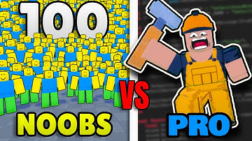 100 Noobs VS 1 Pro Developer
