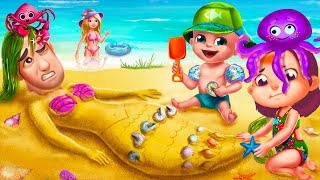 Fun Baby Care & Learn Colors Kids Games - Summer Vacation - Fun At The Beach Party By TabTale screenshot 1