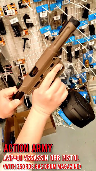 Action Army AAP-01 GBB With 350 Rds Gas Drum Magazine