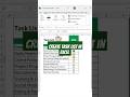 Create task list in Excel ✅#excel #shorts #excelcourse #excel #tricks #exceltraining #tricks #reels