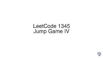 LeetCode 1345: Jump Game IV