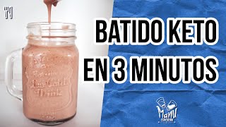 🥤BATIDO KETO EN 3 MINUTOS DE CHOCOLATE Y FRESAS | STRAWBERRY CHOCOLATE KETO SHAKE | Manu Echeverri