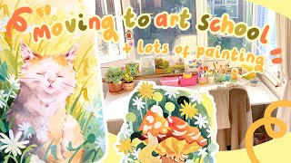 A Week of Art | Moving back to art school! Using gouache for the first time, and lots of painting