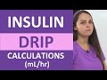 Insulin Drip Calculations Quiz