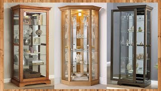 Home Glass Corner Display Cabinet/ Wooden Corner Cabinet Designs