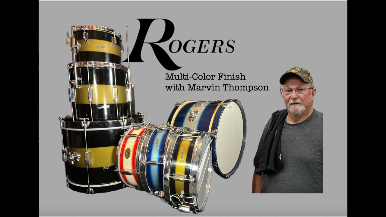 Rogers Drums - Multi-Color with Marvin Thompson Covington Painter.