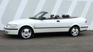 1998 Saab 9-3  White Manual Convertible