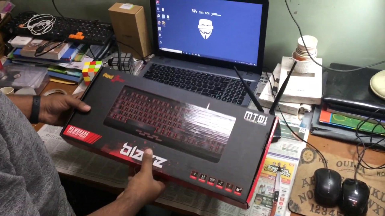 RED Gear  MT01 Blazz  MEMBRANE Gaming Keyboard Tournament Edition |  UnBoxing