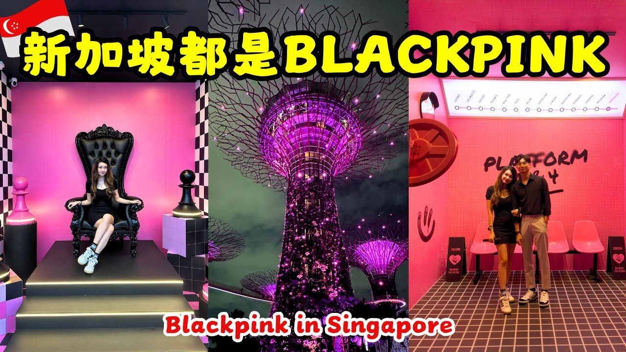 🇸🇬 带你走 BLACKPINK 新加坡打卡路线！音乐灯光秀太美了💖 Blackpink Singapore Photo Zones +  Garden By The Bay Light & Music