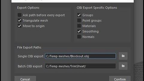 Simple OBJ Exporter - Batch exporter tool for Maya
