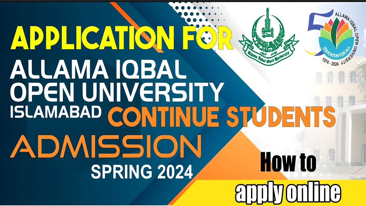 AIOU Admission for Continue Students | How to apply online for AIOU ...