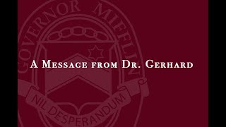 7/8/20 Message from Dr. Gerhard