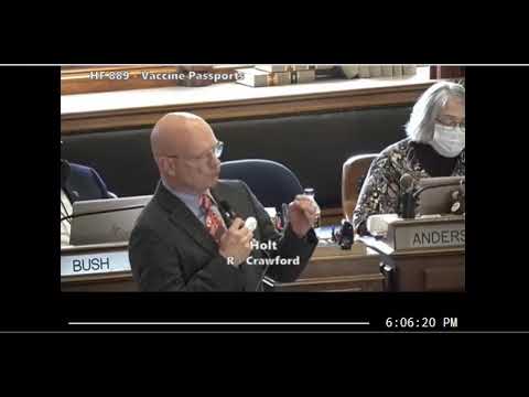 Rep. Holt's closing comments in support of limited COVID vaccine passport ban