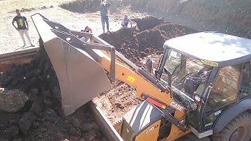 JCB Machine Mud Loading in Tractor - JCB Digging Field With Home Construction - JCB Machine Video