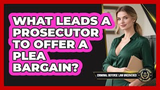 What Leads A Prosecutor To Offer A Plea Bargain?
