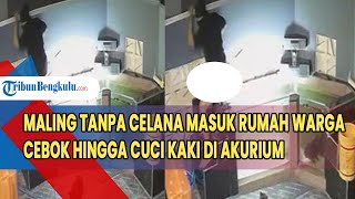 Maling Tanpa Celana Masuk Rumah Warga Bandung, Cebok hingga Cuci Kaki di Akurium, Kabur ke Sawah