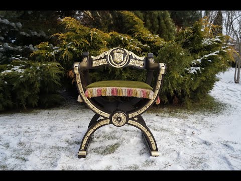 Антикварное, Римское Кресло-Трон,