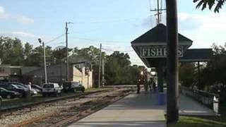 Indiana State Fair Train arriving at Fishers Station