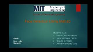 Dsp:Face Detection Using Matlab.