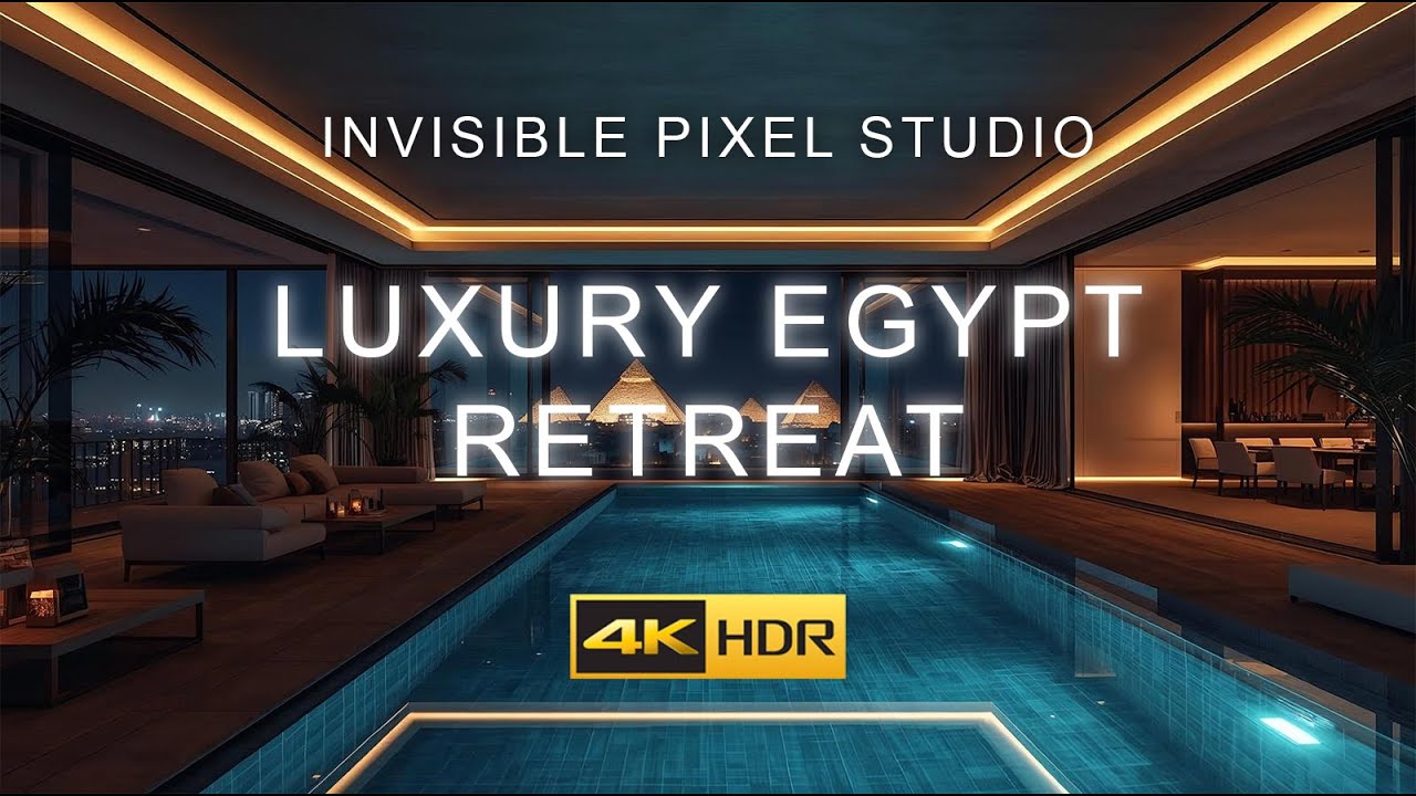 Luxury Egypt Retreat — 4K Relaxing Loop | Pyramids, Luxury Room, Soft Ambient Motion