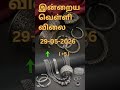 இன்றைய வெள்ளி விலை | Silver Rate in Chennai | #silverPrice | #silverratetodaylive | 29/05/2026