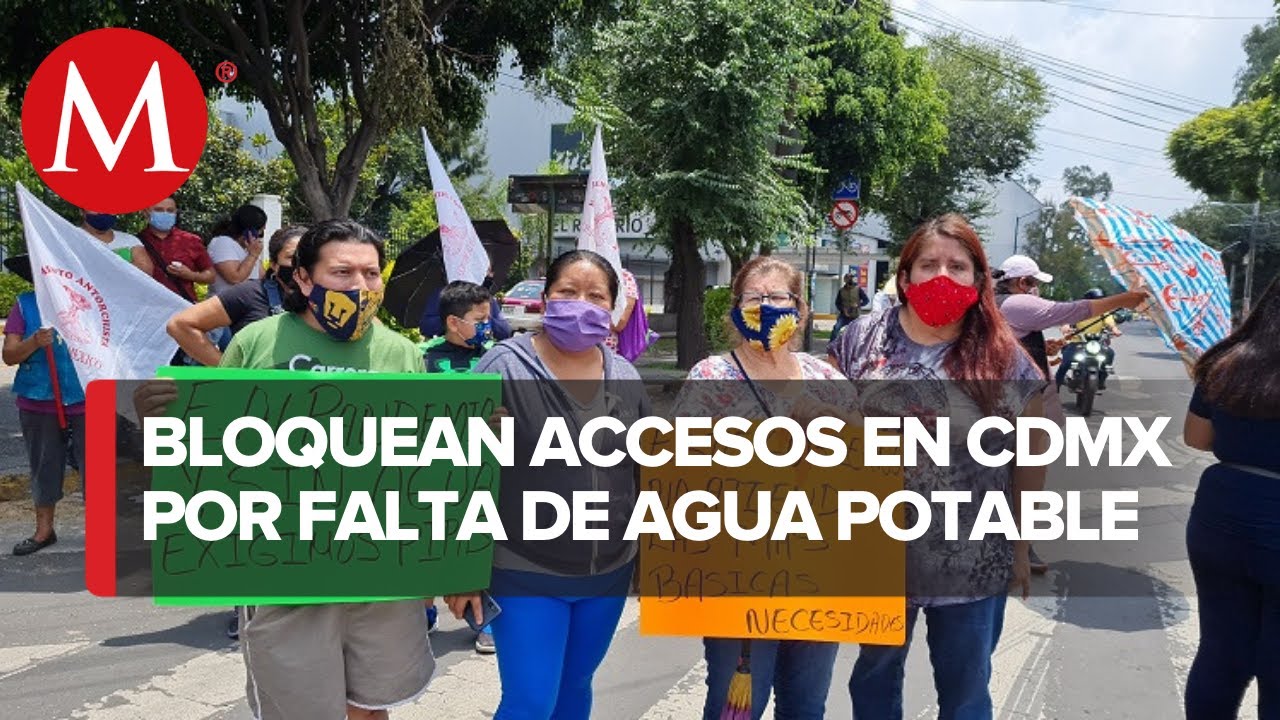 Habitantes de Azcapotzalco protestan por falta de agua - YouTube
