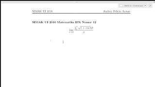 Pembahasan simak ui 2016 untuk matematika ipa. adalah salah satu tes
masuk universitas tersulit di indonesia. soal-soalnya dijamin hots dan
memerluk...