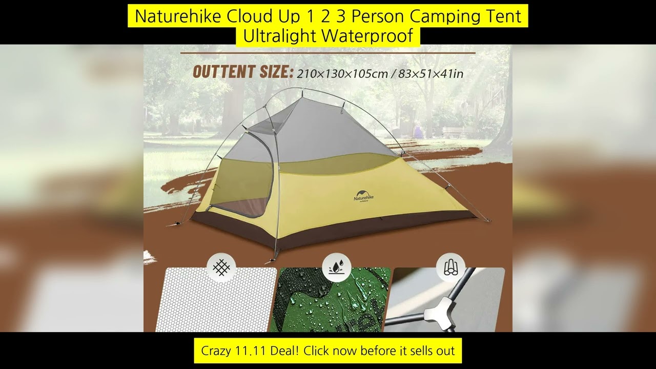 Naturehike Cloud Up 1 2 3 Person Camping Tent Ultralight Waterproof Trekking