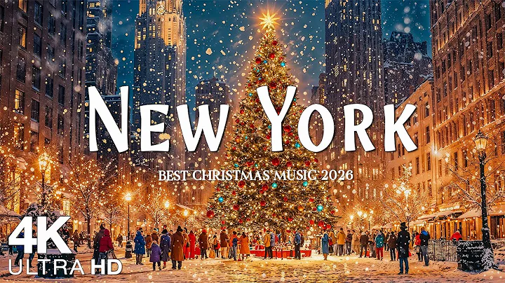 New York City Christmas Atmosphere 4K | Magical Winter Wonderland🎄Cozy Holiday Lights & Winter Vibes