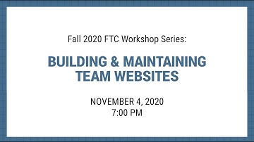 FTC Workshop Promo Video: Website Design