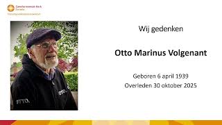 Download Lagu Herdenking Otto Volgenant 7 November 2025 vanuit de Immanuelkerk MP3
