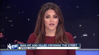 Pedestrian hit by car, killed on Spring Valley street