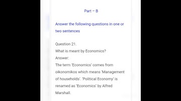 11 std new syllabus economics chapter 1  (21 answer )