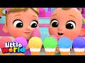 Rainbow color ice cream truck song  little world  kids cartoons and nursery rhymes