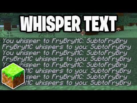 How To Whisper To Someone In Minecraft! - Tutorial