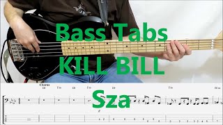 Sza - Kill Bill (BASS COVER TABS)