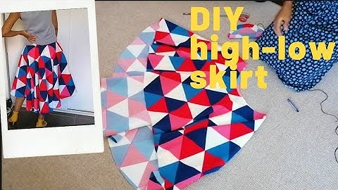 DIY high-low full circle skirt | how to make a high-low circle skirt