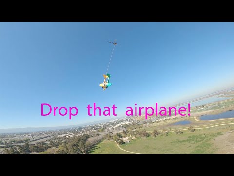 RC Helicopter Drops RC Airplane
