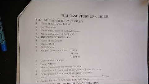 NIOS - DELED SBA  fully Solved (case study of child) in Punjabi language