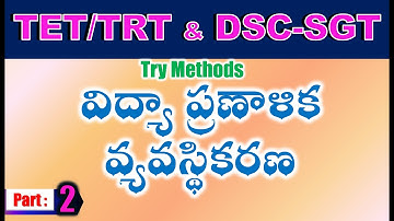 TET/DSC SGT Try Methods విద్యా ప్రణాళిక విద్యా ప్రణాళిక వ్యవస్థికరణ part 2