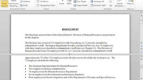 View Two Parts of a Document Simultaneously - Word 2010