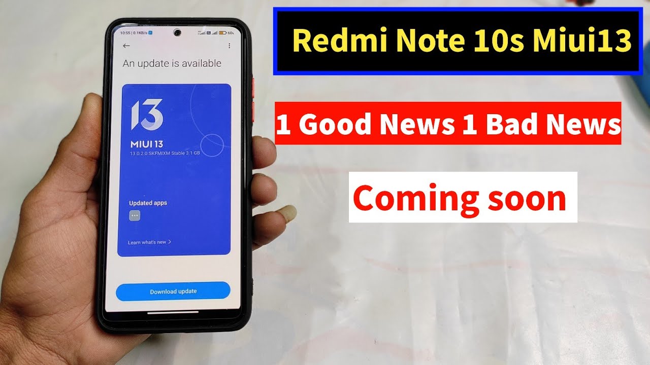 Redmi Note 10s Miui 13 Update Coming soon | Redmi Note 10s New Update  coming Soon - YouTube