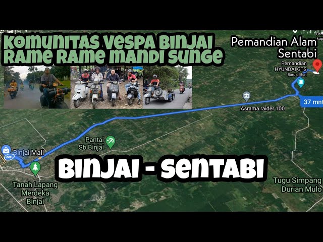 RUTE PERJALANAN BINJAI - PEMANDIAN ALAM SENTABI | ANNIVERSARY BIS-SUMUT KE 25 TAHUN class=