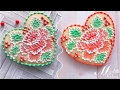 How to use two-color icing in brush embroidery technique.